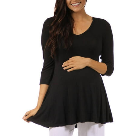 

Women s 3/4 Maternity Sleeve V-neck Tunic