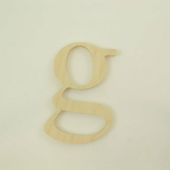 Package of 1, 14 Inch X 1" Thickness Baltic Birch Wood Letter g in The Times New Roman Font, Thick, Lower Case for Art & Craft Project, Made in USA