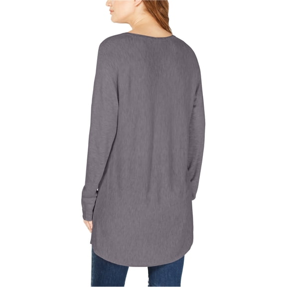 I.N.C Womens V-Neck Tunic Blouse,  medhthrgry , S, Grey, Small
