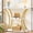 Gold+white Marbled, variant on 3 Tier Console Table with Open Wood Shelves, Decorative Entryway Table with Curved Metal Frames, Narrow Sofa Table for Entrance, Living Room, Hallway, Rustic Brown+Black