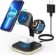 thumbnail image 1 of Cargador inalámbrico magnético, actualice la estación de carga MagSafe 3 en 1 con una lámpara LED compatible con iPhone 15/14/13/Pro/Pro Max/Mini, iWatch SE/9/8/7/6/5/4, Airpods 3/2/Pro/Ultra,Negro, 1 of 16
