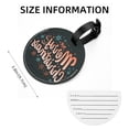 thumbnail image 5 of Christmas Font 2pcs PU Leather Round Bag Tags with Privacy Cover and Name ID Tag - Suitcase Tags for Travel Luggage, Handbags, Backpacks, School Bags, 5 of 6