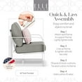thumbnail image 4 of Elle Decor Mirabelle Fauteuil d'Extérieur avec Accoudoirs, Gris et Blanc Français, 4 of 15