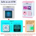 thumbnail image 4 of MILEKE Electronic Piggy Bank for Kids Toy, Password + Fingerprint/Face Recognition, ATM Money Bank, Auto Roll-in Cash Coin Saving Bank, Gift for Christmas & Birthday & Children's Day, Pink Cat, 4 of 5