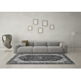 thumbnail image 3 of Ahgly Company Indoor Round Abstract Gray Modern Area Rugs, 4' Round, 3 of 4