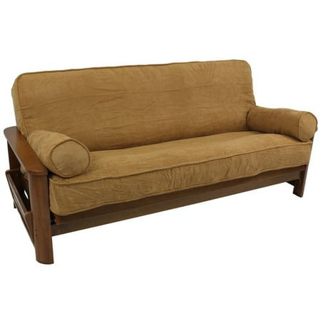 Futon Bolster Pillow - Blazing Needles 3 Piece Box Cushion Futon Slipcover Set