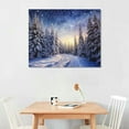 thumbnail image 3 of COMIO  Winter Forest Landscape,Pine Trees In Winter,Magical Snowy Sunset Canvas Wall Art For Living Room Decor Aesthetic Vintage Posters &amp; Prints Trippy Room Decor Movie Poster, 3 of 5