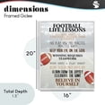 thumbnail image 3 of Football Life Lessons White Framed Giclee Art, design by Kim Allen, 3 of 9