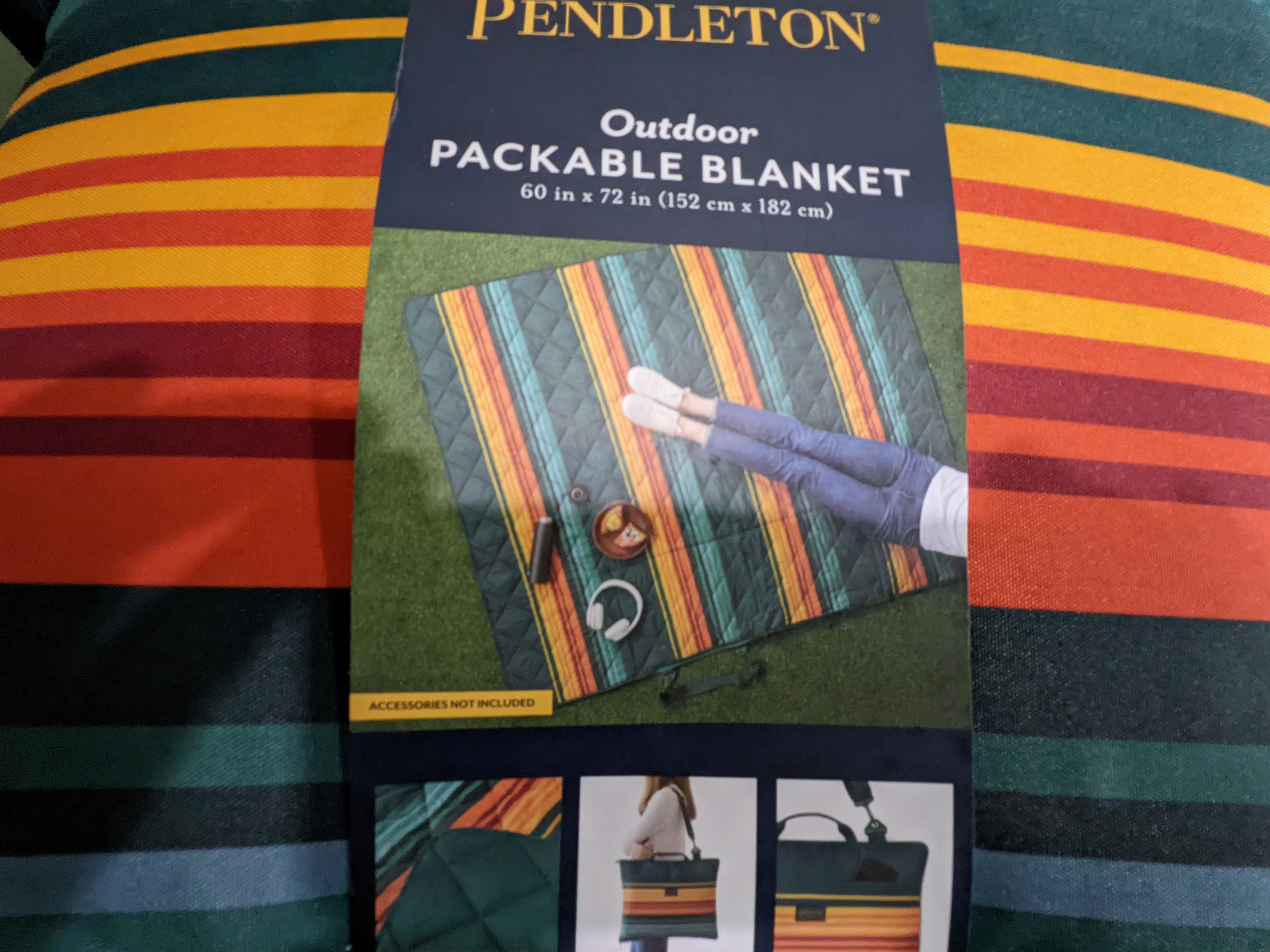 Pendleton Outdoor Packable Blanket | Water Resistant for Picnic, Beach