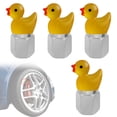 thumbnail image 2 of 4 Pack Cute Duck Glow in The Dark Tire Valve Caps Auto Tire Valve Stem Caps Decorative Tire Valve Caps for Cars Motorcycles and Bicycles (Silver yellow), 2 of 11