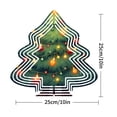 thumbnail image 7 of Stylish Metal Hanging Christmas Tree Wind Spinner - Modern Geometric Design with Colorful Ornaments for Yard & Garden Decor, 7 of 7