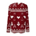 thumbnail image 3 of Christmas Sweatshirts for Women Christmas Tree Print T Shirt Long Sleeve Tops Xmas Jumper Casual Xmas Tree Graphic Sweatshirt Comfy Pullover Loose Round-Neck Blouses Ladies Xmas Holiday Costume, 3 of 5