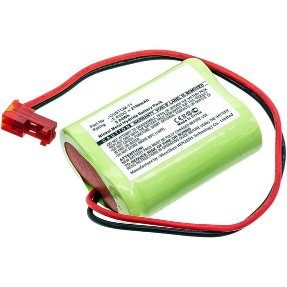 Batteries N Accessories BNA-WB-H8774 Emergency Lighting Battery - Ni-MH, 2.4V, 2100mAh, Ultra High Capacity - Replacement for Interstate ELB2P401N Battery