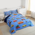 thumbnail image 3 of Manfei Cartoon Car Plane Boy Girl 3 Pieces Queen Comforter Set,Construction Vehicles Ultra Soft Bedding Sets,Transportation Theme Bedding Comforter Set Breathable,Ultra Soft Home Decor,Reversible, 3 of 8