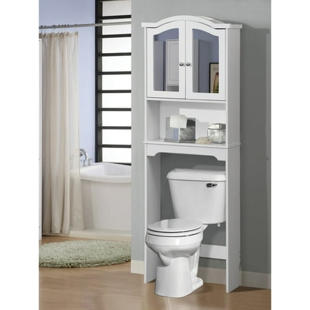 home source wave mirrored bathroom space saver - walmart home source wave mirrored bathroom space saver - walmart