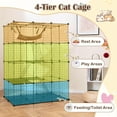 thumbnail image 5 of WLTER Cat Cages Indoor, 56" Large 4-Tier Cat Enclosure with Skylight, Hammock, 3 Ladders, Detachable Metal Wire Kennel with 4 Lockable Doors, DIY Cat Crate & Pet Playpen Catio for 1-4 Cats, 5 of 9