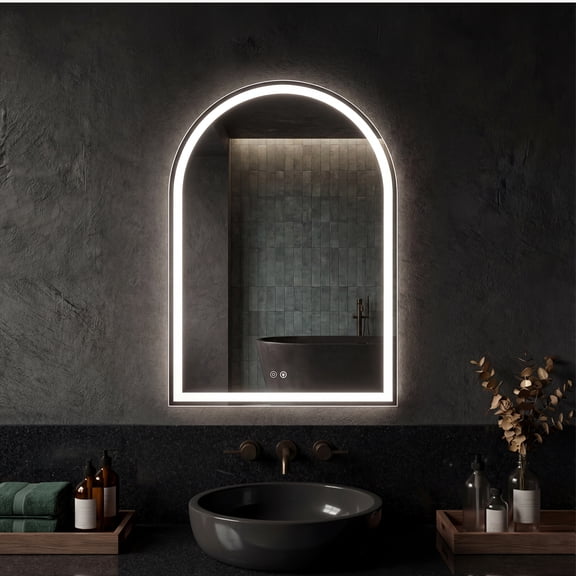 Gianna 20"x28" Smart LED Bathroom Mirror with Anti-Fog, Dimmable Front and Backlit Lighting, 3 Color Temperatures