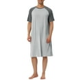 thumbnail image 2 of NOMADIC NOOK Men's Comfortable Soft Short Sleeves Sleeping Nightwear 2 Pack, 2 of 6