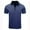 Dark Blue, variant on Men's 1/4 Zipper Shirt Solid Color Short Sleeve Turn-Down Collar Quarter Zipper Shirt White