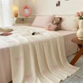 thumbnail image 4 of Pink Bowknot Duvet Cover Set Queen Pink White Striped Bedding Set Cute Bow Dot Comforter Cover with Zipper Closure, 4 of 13