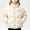 thumbnail image 2 of SKIYLEVZ Girls' Puffer Jacket Mock Neck Quilted Padded Coats Lightweight Breathable Warm Winter Outerwear 1-12 Years, 2 of 9