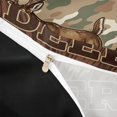thumbnail image 3 of Castle Fairy Vintage Hunting Jumping Deer Duvet Cover Queen for Teens,Retro Camouflage Wildlife Queen Bedding,Green Brown Beige,Black Reversible,3-Piece,No Comforter,1 Duvet Cover and 2 Pillowcases, 3 of 5