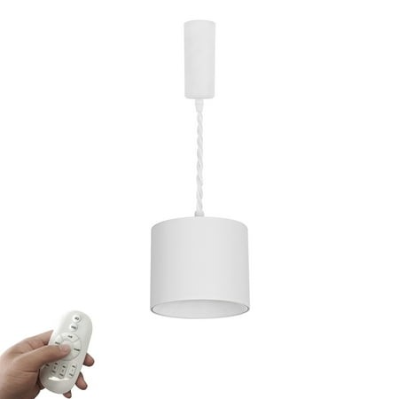 

FSLiving 3.2 Ft Adjusted Cord Without Tools H-Type Tracking Light Stepless Dimming Remote Control 12W LED Spot Light Cylindrical White Metal Shade Hanging Light for Corridor Office(No Track)-1 Pack