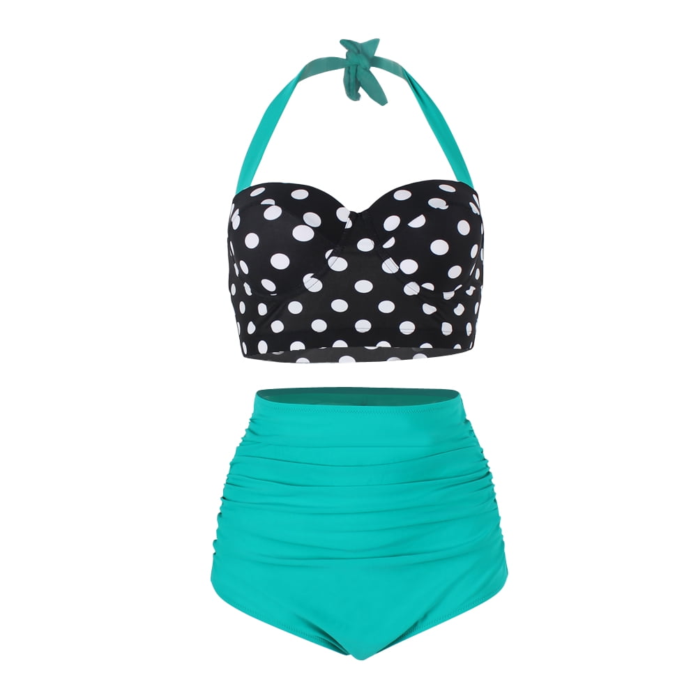 high waisted retro bathing suits