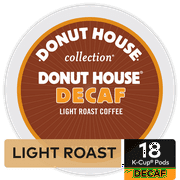 Donut House Collection Decaf Extra Bold K-Cup Coffee Pods, Dark Roast, 18 Count for Keurig Brewers