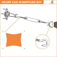 thumbnail image 4 of Sun Shade Sail Hardware Kit with 6" Turnbuckles for Rectangle Sun Shade Sail Canopy Installation B, 4 of 5