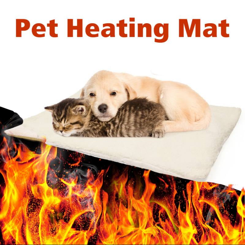 Chew Resistant Steel Cord SONNIG Pet Heating Pad for Cat and Dog with Soft Removable Fleece Cover Adjustable Temperature Timer Dog Heating Pad 
