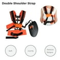 thumbnail image 4 of Trimmer Shoulder Strap, Padded Belt Double Trimmer Carrying Strap, Adjustable Easy Release Brush Cutter Harness Shoulder for Lawn Mowers(Orange), 4 of 7