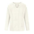 thumbnail image 4 of JINMGG 2026 Fall Winter Plus Size Sweaters for Women,Women Long Sleeve Solid Color V Neck Top Casual Loose Knitted Sweaters Blouse, 4 of 8