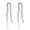 Golden, variant on Happy date Elegant Long Rhinestone Chain Earrings. Punk Double Strand Tassel Line Earrings Minimalism Crystal Drop Earrings for Women Wedding Jewelry