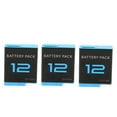 thumbnail image 1 of Camera Lithium Ion Battery, Camera Replacement Battery Professional Standard High Capacity 3pcs 1800mAh Multi   For Action Camera Accessories, 1 of 8
