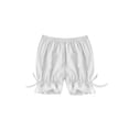 thumbnail image 3 of TSSOE Kids Girls Ruffled Bloomers Shorts Cotton Lace Up Safety Short Pants Bottom Ruffled Bloomers White 120, 3 of 5