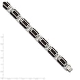 thumbnail image 5 of Stainless Steel Bracelet Links Link, Other Men's 12.07 mm 8.5 in Chisel Polished Black IP-plated with Carbon Fiber Inlay Link, 5 of 6