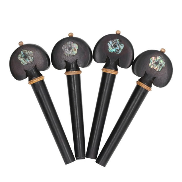 4PCS Fine Tune Peg Noir Ébène Pré Perforé à la Main Porter Résistant Violoncelle Peg Tuning pour le Remplacement