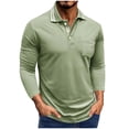 thumbnail image 2 of pstuiky manga larga para hombre, Cárdigan informal de manga larga con botones y bolsillo para hombre camisetas de hombre xxl, 2 of 7