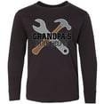 thumbnail image 3 of Inktastic Grandpa Little Helper Long Sleeve Youth T-Shirt, 3 of 5