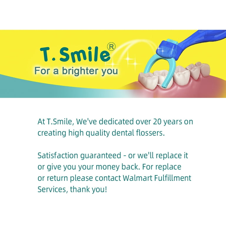 T.Smile Evolutionary Dental Flossers Kit with Handle and 100 Extra