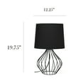 thumbnail image 3 of Simple Designs LT2086-BOB Lampe de Table Filaire Géométrique, Noir, 3 of 5