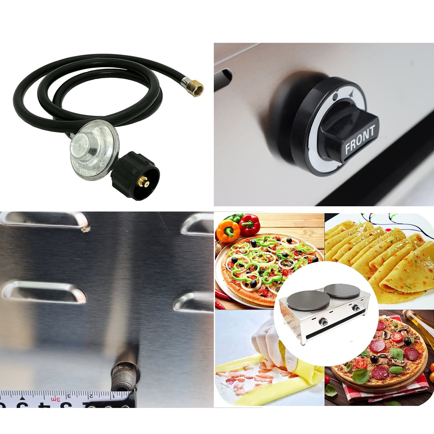 INTBUYING LP Gas Pancake Maker Pan Griddle Machine 2800PA with Low Pressure Valve