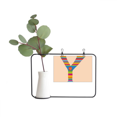thumbnail image 1 of Y Alphabet Orange Fruit Cute Pattern Metal Picture Frame Cerac Vase Decor, 1 of 2