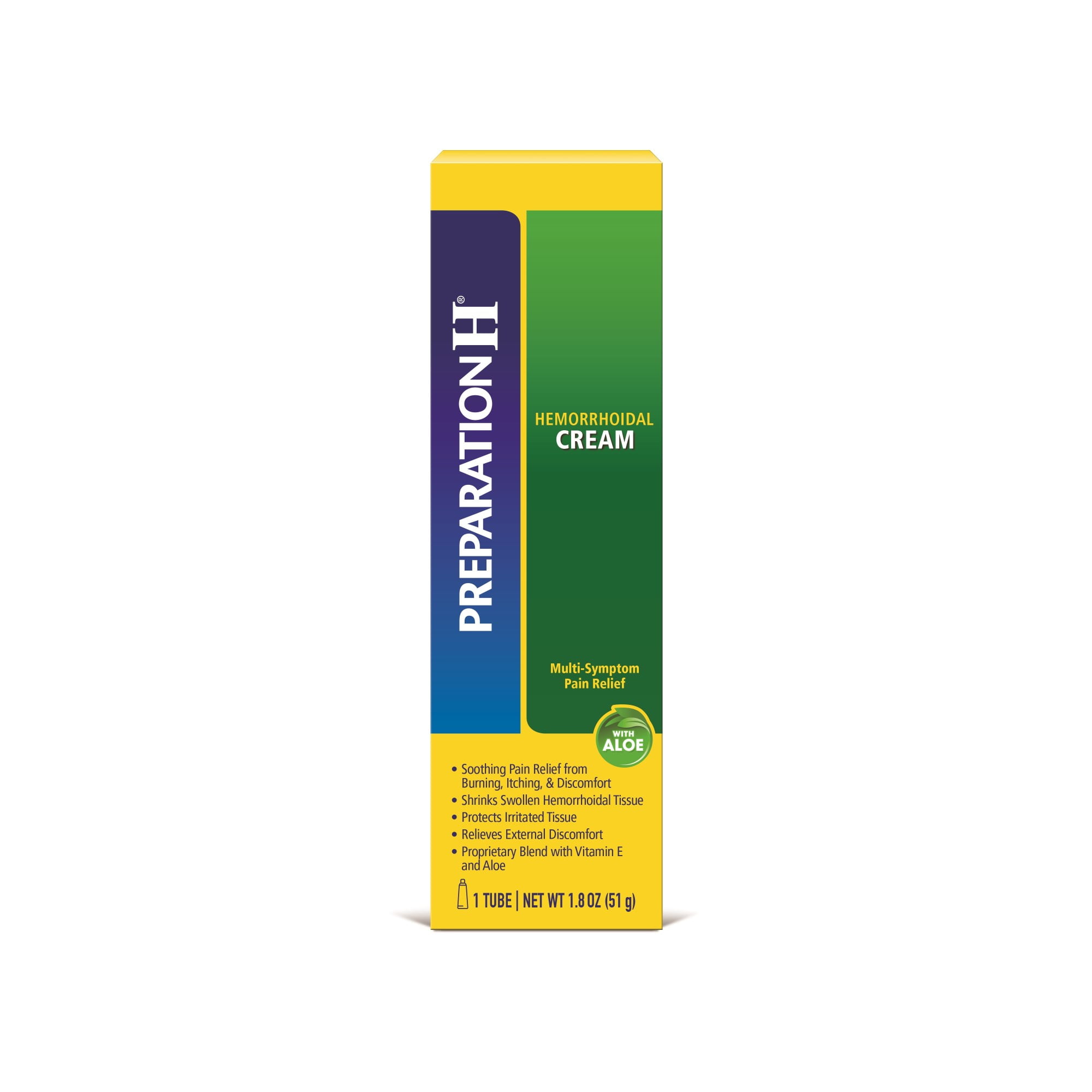 Photo 1 of Preparation H Hemorrhoid Multi-Symptom Treatment Cream With Aloe, 1.8 Oz EXP. 04 2023