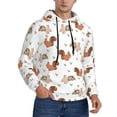 thumbnail image 2 of Sikiie Rabbit And Squirrel Men's Hoodie, Essentials Hoodie, Sweatshirt, Pullover Hooded Sweatshirt for Men-X-Large, 2 of 7