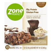 ZonePerfect Protein Bars, Snack For Breakfast or Lunch, Oatmeal Chocolate Chunk, 10 Count