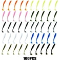 thumbnail image 4 of Señuelos de pesca blandos, 100PCS/50PCS Kit de cebos de plástico blando con caja para pescar trucha, gallineta nórdica, agua salada/agua dulce, 10 colores mezclados/5 colores mezclados, 4 of 4