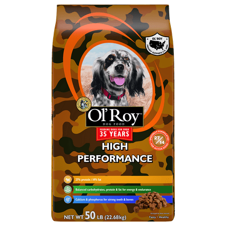 Ol' Roy High Performance Dry Dog Food, 50 lb (Best Dog Food For High Energy Dogs)