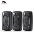 thumbnail image 2 of Dandkey 2/3/4 Button Flip Remote Key Shell For Peugeot 207 307 308 407 607 For Citroen C4 C5 C3 Berlingo Xsara HU83/VA2 Fob Case, 2 of 7